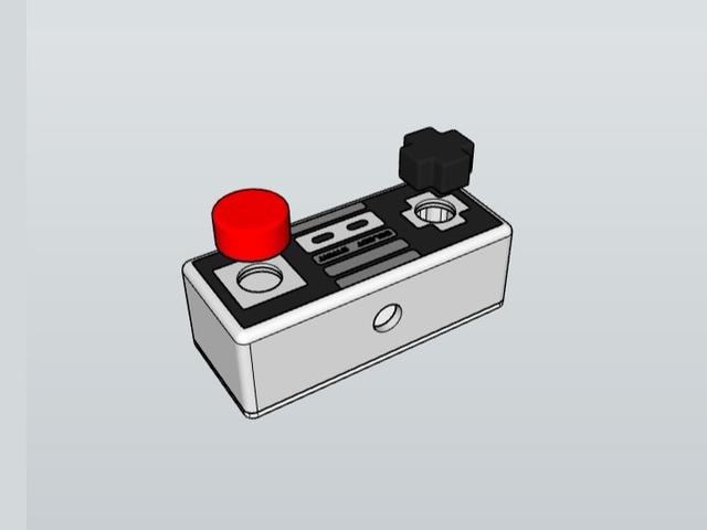 Dual footswitch NES 3D model thumbnail