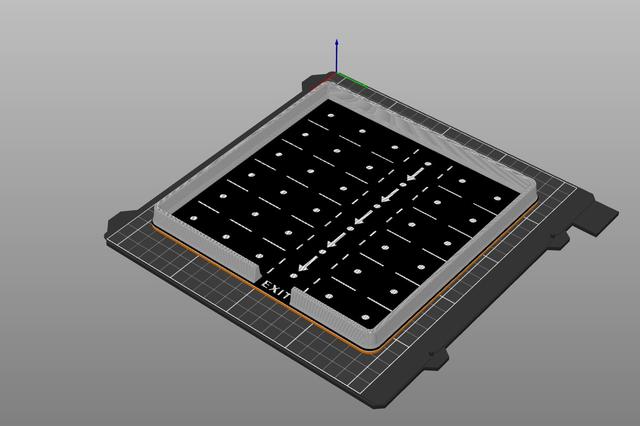 Rush hour logical game - parking lot withour pillars 3D model thumbnail