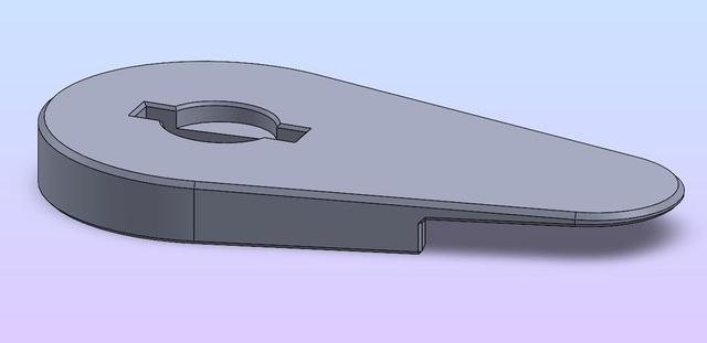 AW11 T-TOP SHADE LATCH ARM 3D model thumbnail