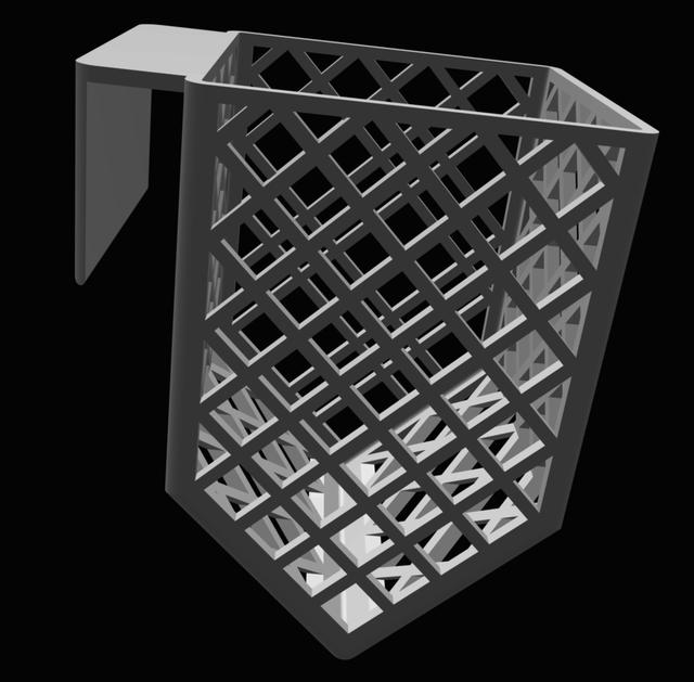 Aquarium Planter Basket for 18mm Edge - No Supports 3D model thumbnail