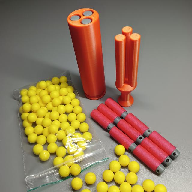 Silly Shell -- 9x Short Darts -- Airtight Barrels 3x3 Short Darts -- Triple Ramrod 3D model thumbnail
