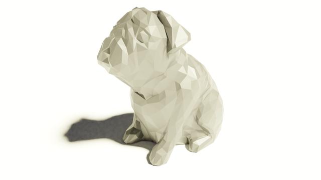 Josef Prusa's pug Buddy Low Poly 3D model thumbnail