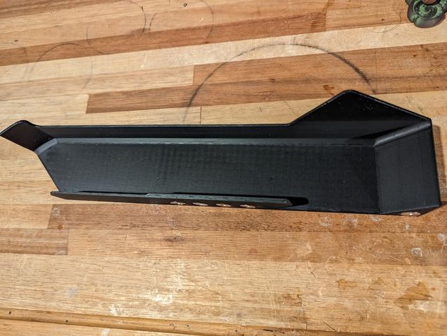 Wider Bambu poop chute with curve 3D model thumbnail