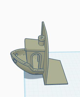 3D Benchy book stand 3D model thumbnail