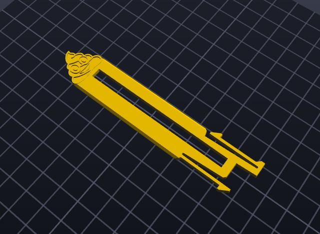 Poo Blade fidget (remix) 3D model thumbnail