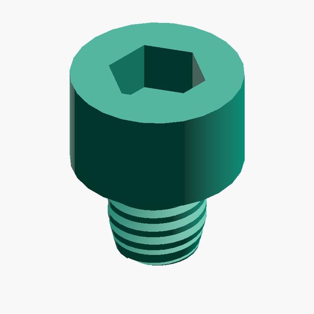 Parametric Socket Head Cap Screw Generator (STEP, Customizable, CNC & 3D Printing) 3D model thumbnail