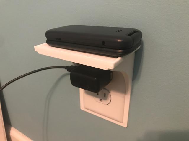 Improved Outlet Cover Shelf (3in x 4.75in) 3D model thumbnail