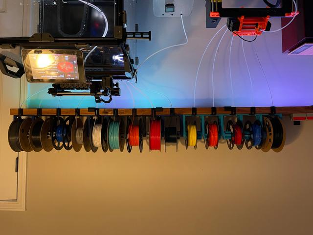 Spool holder for more than 5 spools 3D model thumbnail