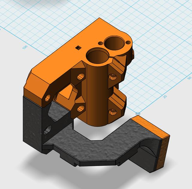 Prusa MK3/S/+ Bear Exxa Pi Camera Mount 3D model thumbnail