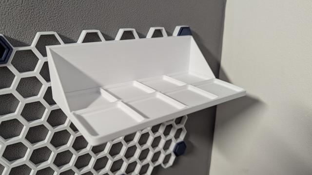 Gridfinity 4x2 shelve for Honeycomb Storage Wall (HSW) with Multiconnect 3D model thumbnail