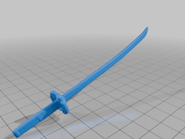 tanjuro sword 3D model thumbnail