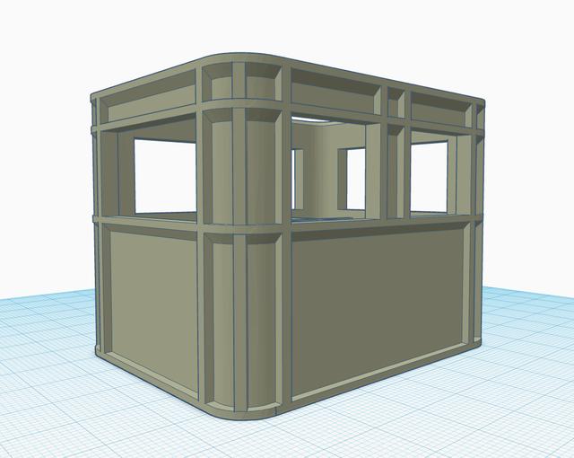 Battery crate with fixed overhang 3D model thumbnail