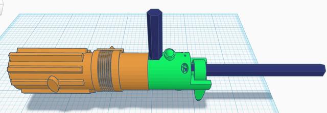 6MM Lightsaber Allen Key Holder 3D model thumbnail
