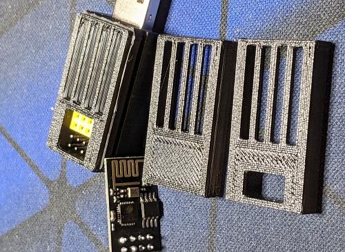 CH340C  ESP01 Two Socket USB Programmer Case with Cap 3D model thumbnail