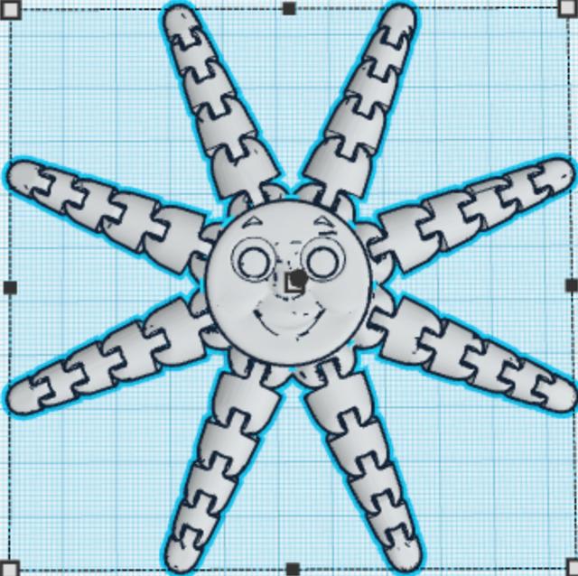 Cursed Thomas The Tank Engine Octopus 3D model thumbnail