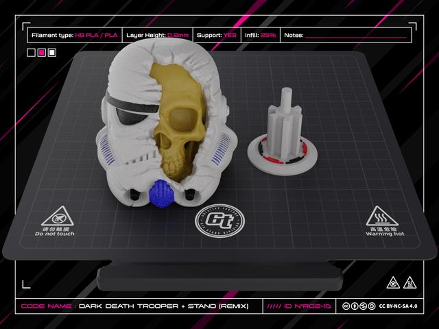Dark Death Trooper with Stand 3D model thumbnail
