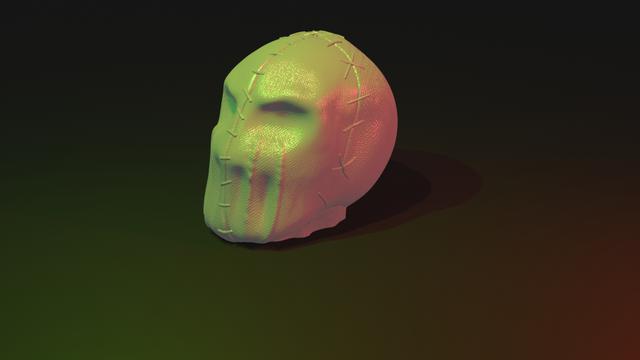 Lucky 13 Scarecrow head 3D model thumbnail