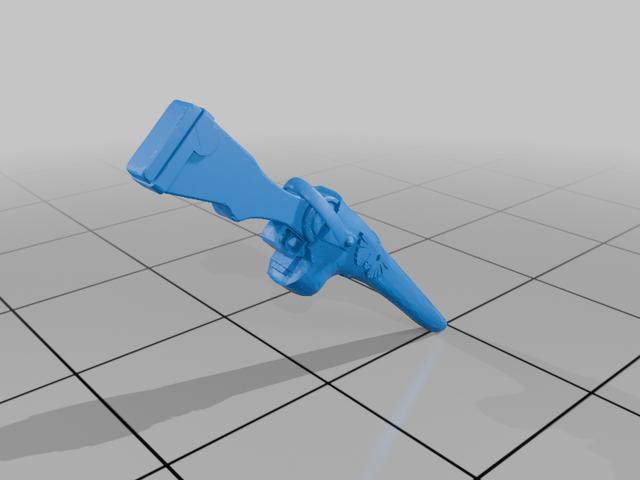Las-Carbine Scabbard Holster for Cavalry  3D model thumbnail