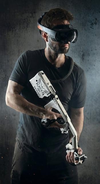 Raven PFD90 VR Gunstock - Open Source Modular Front Offhand Cup (Standard + Extended + Customizable Parts) 3D model thumbnail