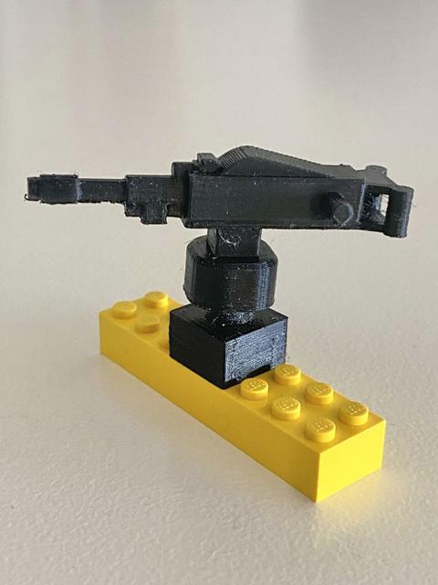 Lego Pivot Gun 3D model thumbnail
