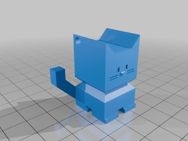 Cali Cat - The Calibration Cat (keychain version) 3D model thumbnail