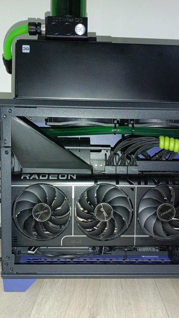 ThermalTake TR100 to Asus Prime Radeon 9070XT exhaust duct 3D model thumbnail