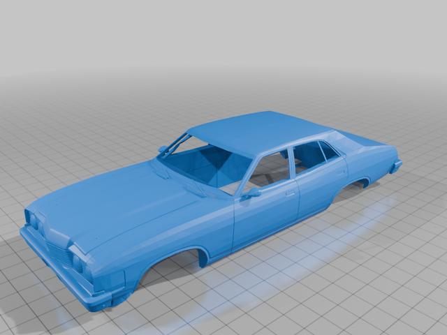 1/25 1973 ford custom 500 4 door body  3D model thumbnail
