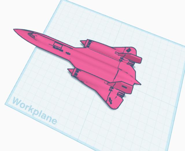 SR-71 print in place 3D model thumbnail