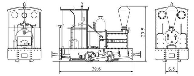 Excelsior 32mm Gauge 16mm Scale 3D model thumbnail