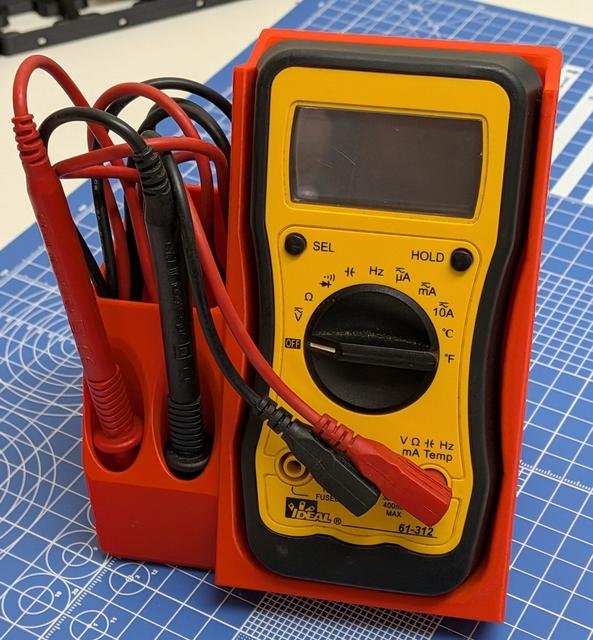 Multimeter (Ideal 61-312) holder - Gridfinity 3D model thumbnail