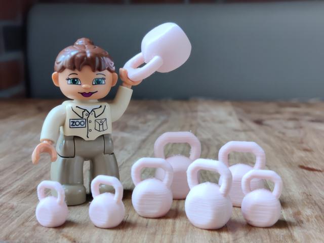 Dollhouse Kettlebell Set 3D model thumbnail