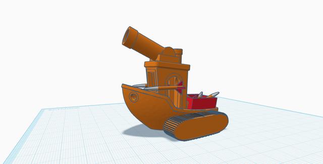 Benchy Tank 3D model thumbnail
