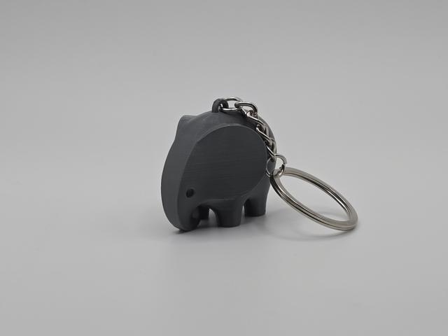 Undistinctive Elephant Keychain (Remix) 3D model thumbnail