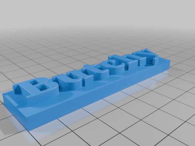 butchy nametag 3D model thumbnail