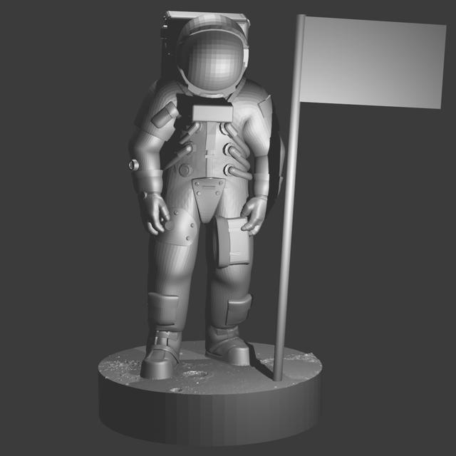 NASA Astronaut Trophy (Supportless Version Available) 3D model thumbnail