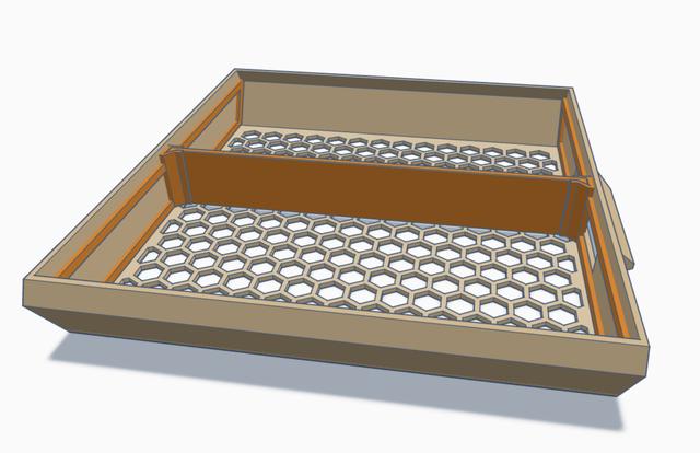 Divider for Under Desk Drawer 3D model thumbnail