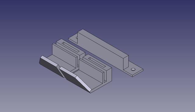 Ikea Lack Plexiglass Door Handles 20x10x2 magnet 3D model thumbnail