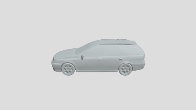 Volvo V40S Touring lowpoly for 3D-printing 3D model thumbnail