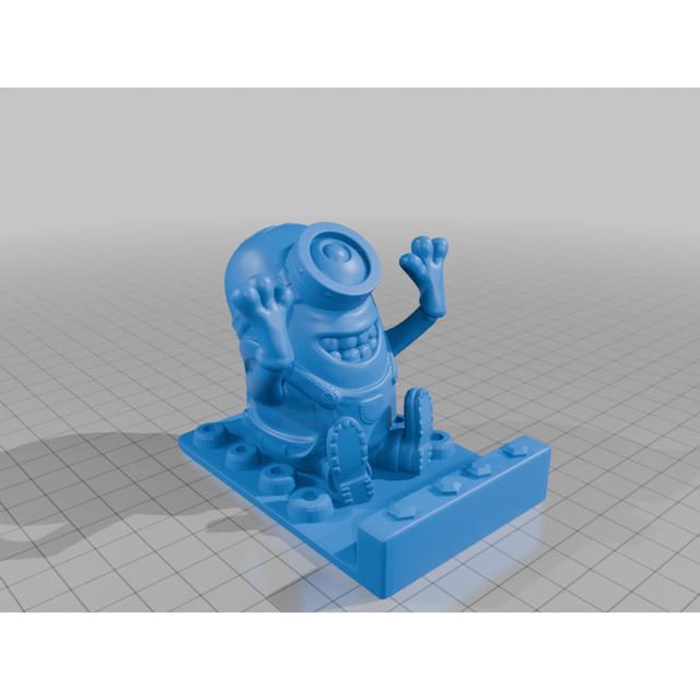 stand_smartphone_happy_minion_sla_Fixed 3D model thumbnail