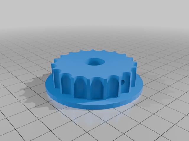 19T Gates Powergrip GT2 7.5mm pitch Genie Garage Door Belt Pulley for repurposing  3D model thumbnail