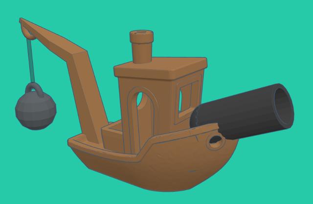 Demolition Benchy 3D model thumbnail