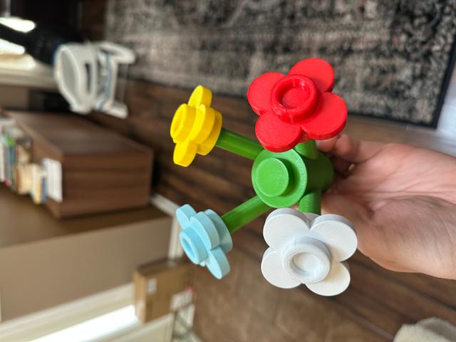 High Poly LEGO Flower 3D model thumbnail