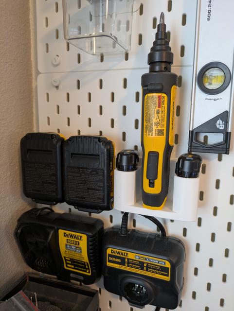 SKADIS / SKÅDIS hanger for Dewalt 8V Screwdriver and Batteries 3D model thumbnail
