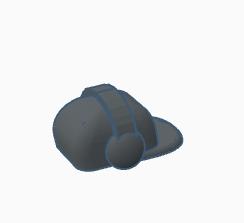 Head-phone basebal cap 3D model thumbnail