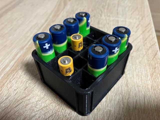 Battery box - for AA and AAA batteries 3D model thumbnail