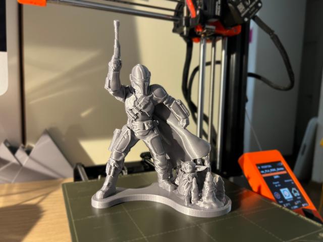 The Mandalorian and Grogu (Baby Yoda) 3D model thumbnail