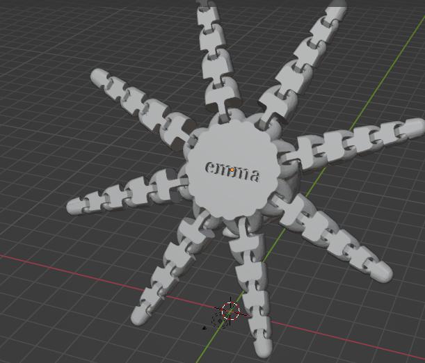 Custom named octopus 3D model thumbnail