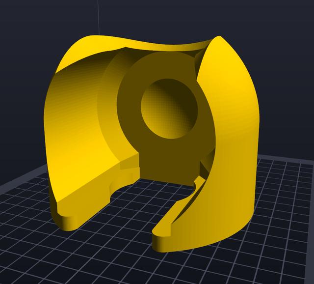 Fixed hip caps for Carbon 13 Type F - Featuring cavity for ball joint 3D model thumbnail