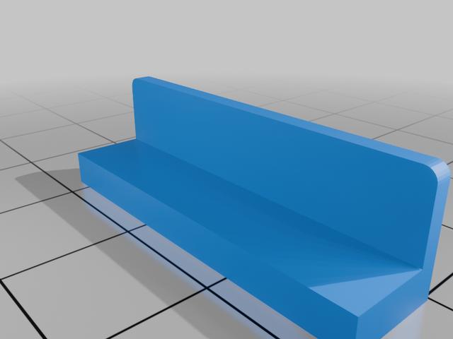 Lego compatible 1x4x1 Panel 30413 3D model thumbnail