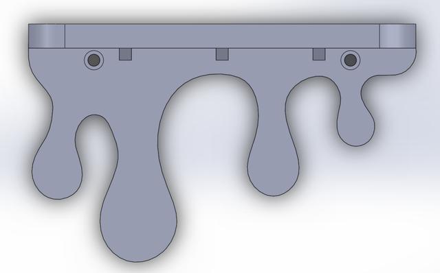 Drip Style Wall Shelf – Minimalist 3D Printed Shelf 3D model thumbnail